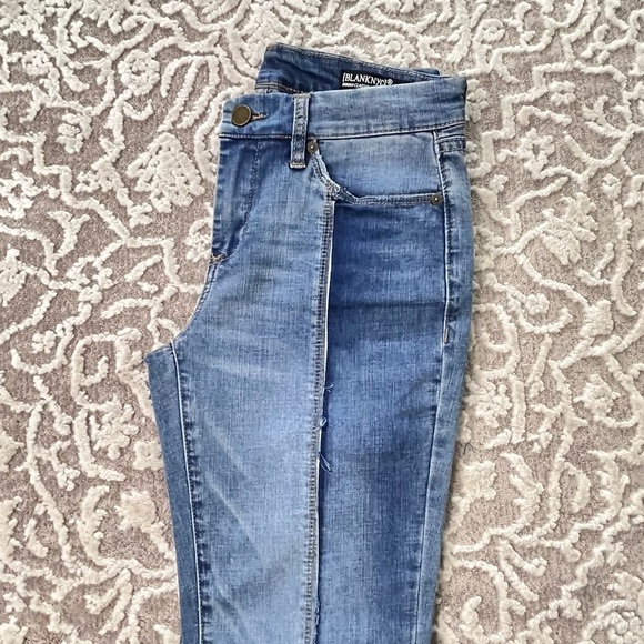 BlankNYC Skinny Classique Patchwork Split Front Jeans - Picture 7 of 14